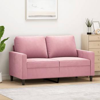 ARDEBO.de - 2-Sitzer-Sofa Rosa 120 cm Samt
