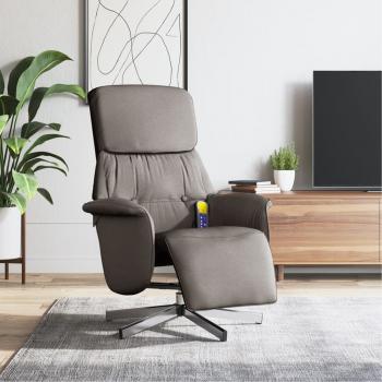 ARDEBO.de - Massagesessel mit Fußteil Taupe Stoff