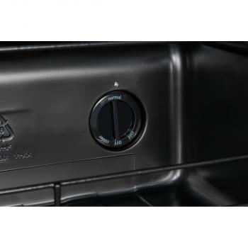 Exquisit WS1-12-GTE-030G Stand Weinkühlschrank, 48 cm breit, 14 Standardweinflaschen, Türanschlag wechselbar, Temperatureinstellung, schwarz (PV)