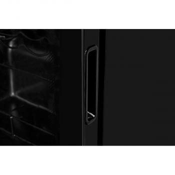 Exquisit WS1-12-GTE-030G Stand Weinkühlschrank, 48 cm breit, 14 Standardweinflaschen, Türanschlag wechselbar, Temperatureinstellung, schwarz (PV)