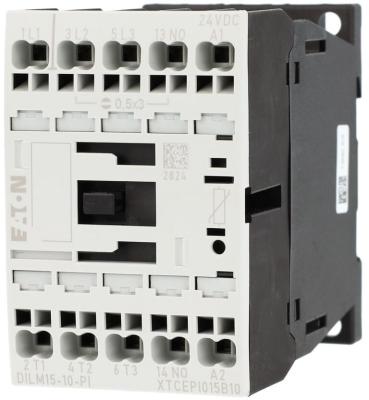 Eaton DILM15-10(24VDC)-PI Leistungsschütz, 3-polig, 380 V 400 V 7,5 kW, 1 S, 24 V DC, Gleichstrombetätigung (199253)