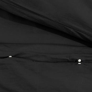 Bettwäsche-Set Schwarz 240x220 cm Baumwolle