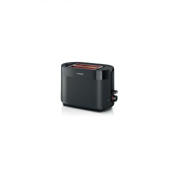 ARDEBO.de Bosch TAT2M123 Toaster, 950 W, 2 Schlitze, Auftaufunktion, Nachtoastfunktion, schwarz