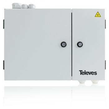 ARDEBO.de Televes OSB 48 Optik Spleiss-Box, bis zu 48 Buchse-zu-Buchse-Adapter (233002)