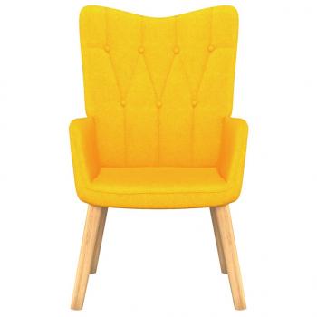 Relaxsessel mit Hocker Senfgelb Stoff