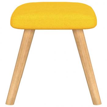 Relaxsessel mit Hocker Senfgelb Stoff