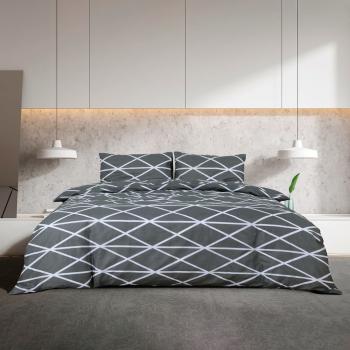 Bettwäsche-Set Grau 260x240 cm Baumwolle