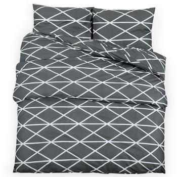 Bettwäsche-Set Grau 260x240 cm Baumwolle