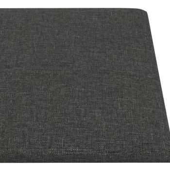 Wandpaneele 12 Stk. Dunkelgrau 90x15 cm Stoff 1,62 m²