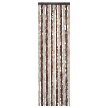 Insektenschutz-Vorhang Beige und Hellbraun 56x185 cm Chenille