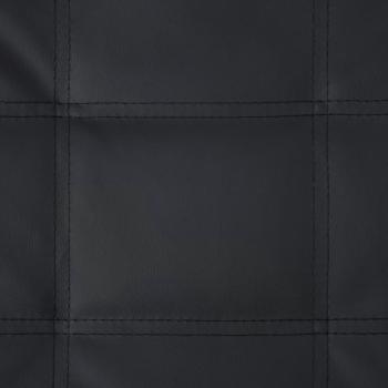 Massage Chaiselongue mit Kissen Schwarz Kunstleder