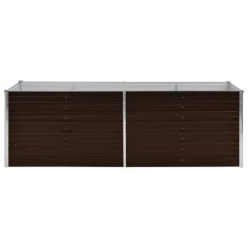 Garten-Hochbeet Braun 240 x 80 x 77 cm Verzinkter Stahl
