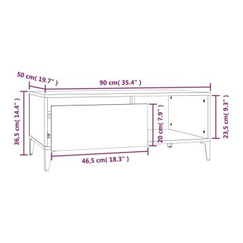 Couchtisch Sonoma-Eiche 90x50x36,5 cm Holzwerkstoff