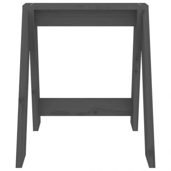 Hocker 2 Stk. Grau 40x40x45 cm Massivholz Kiefer
