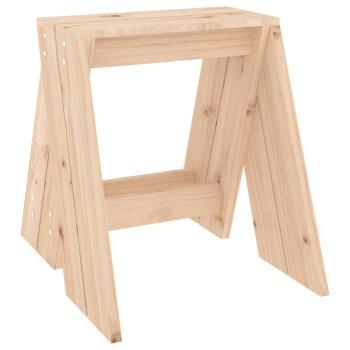 Hocker 2 Stk. 40x40x45 cm Massivholz Kiefer