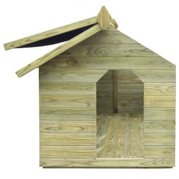 Hundehütte mit öffnendem Dach Imprägniertes Kiefernholz