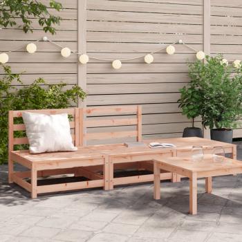 ARDEBO.de - Gartensofa ohne Armlehnen mit Hocker Massivholz Douglasie