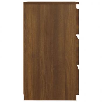 Nachttisch Braun Eichen-Optik 40x35x62,5 cm Holzwerkstoff