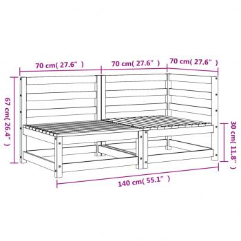 Gartensofa 2-Sitzer Massivholz Douglasie