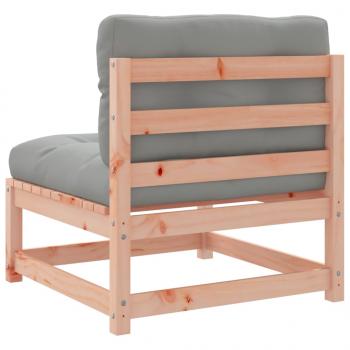Gartensofa ohne Armlehnen mit Kissen Massivholz Douglasie