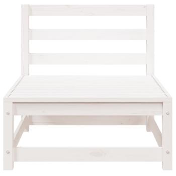 Gartensofas ohne Armlehnen 2 Stk. Weiß 70x70x67 cm Kiefernholz