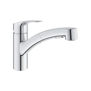 ARDEBO.de GROHE Eurosmart Einhebel- Spültischarmatur, herausziehbare Dual Spülbrause, chrom (30305001)