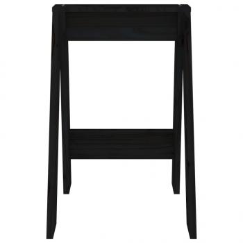 Hocker 2 Stk. Schwarz 40x40x60 cm Massivholz Kiefer