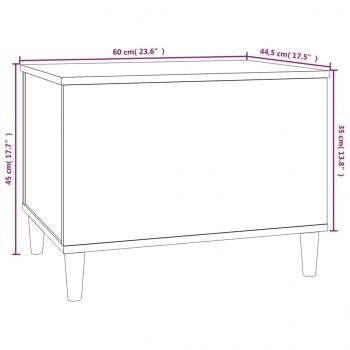 Couchtisch Schwarz 60x44,5x45 cm Holzwerkstoff