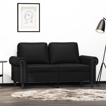 ARDEBO.de - 2-Sitzer-Sofa Schwarz 120 cm Kunstleder