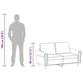 2-Sitzer-Sofa Schwarz 120 cm Kunstleder