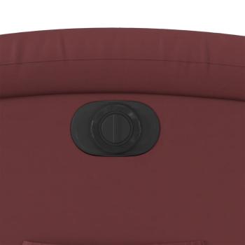 Relaxsessel mit Aufstehhilfe Elektrisch Weinrot Kunstleder