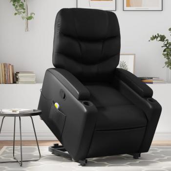 ARDEBO.de - Massagesessel mit Aufstehhilfe Schwarz Kunstleder