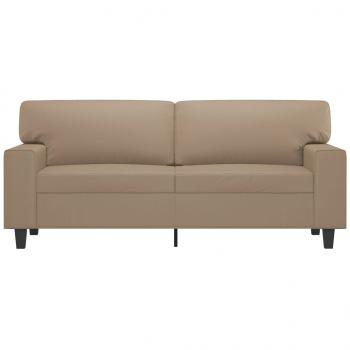2-Sitzer-Sofa Cappuccino-Braun 140 cm Kunstleder