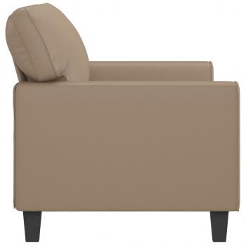 2-Sitzer-Sofa Cappuccino-Braun 140 cm Kunstleder