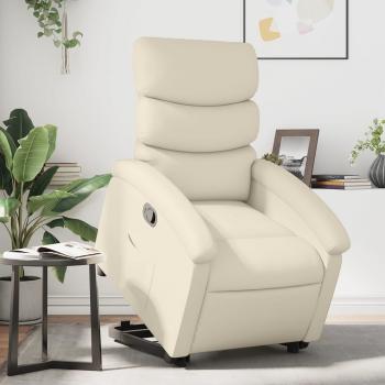 ARDEBO.de - Relaxsessel mit Aufstehhilfe Creme Kunstleder