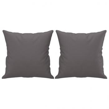 2-Sitzer-Sofa mit Zierkissen Grau 140 cm Kunstleder