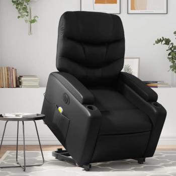 ARDEBO.de - Massagesessel mit Aufstehhilfe Elektrisch Schwarz Kunstleder