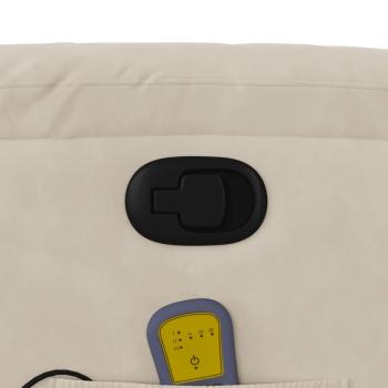 Massagesessel mit Aufstehhilfe Beige Mikrofasergewebe