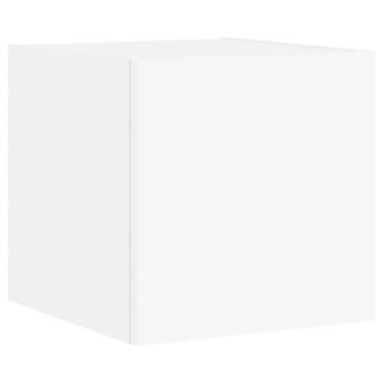 5-tlg. TV-Wohnwand mit LED-Leuchten Weiß