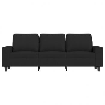 3-Sitzer-Sofa Schwarz 180 cm Stoff