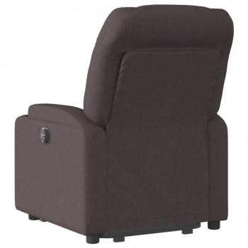 Relaxsessel mit Aufstehhilfe Dunkelbraun Stoff