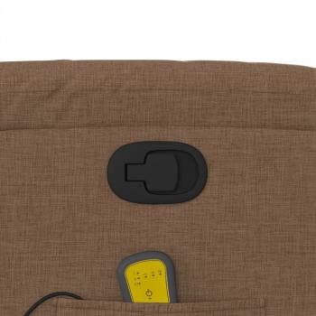Massagesessel mit Aufstehhilfe Braun Stoff