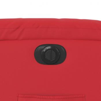 Relaxsessel mit Aufstehhilfe Elektrisch Rot Kunstleder