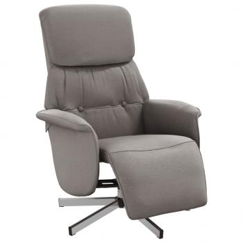 Relaxsessel mit Fußteil Taupe Stoff