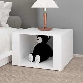 ARDEBO.de - Nachttisch Weiß 57x55x36 cm Holzwerkstoff
