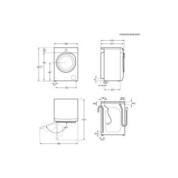 AEG LR6F60488 8kg Frontlader Waschmaschine, 60 cm breit, 1400U/Min, Aqua Control, Mengenautomatik, Nachlegefunktion, Kindersicherung, unterschiebbar, weiß