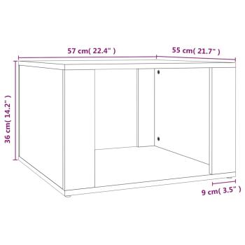 ARDEBO.de - Nachttisch Hochglanz-Weiß 57x55x36 cm Holzwerkstoff