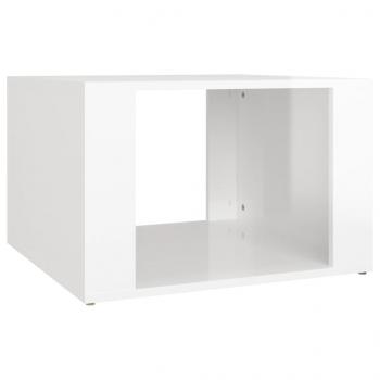 Nachttisch Hochglanz-Weiß 57x55x36 cm Holzwerkstoff