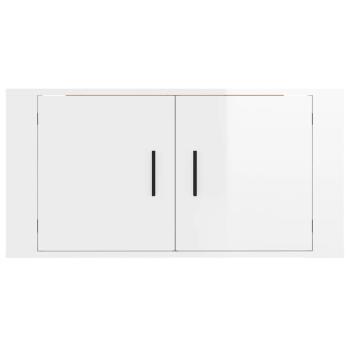ARDEBO.de - TV-Wandschrank Hochglanz-Weiß 80x34,5x40 cm
