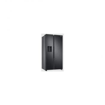 Samsung RS6GA884CB1/EG Stand Side-by-Side Kombination, 91 cm breit, 635L, No Frost+, Eisbereiter, Wasserspender, Festwasseranschluss, WiFi, Premium Black Steel